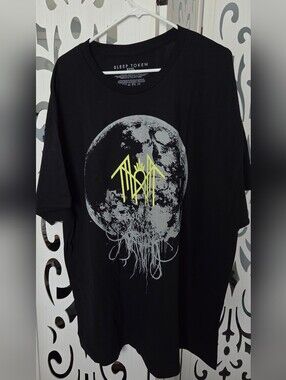 Sleep Token Tour Shirt XXXL 3XL Black Cotton Moon Logo Band Graphic Tee NWOT